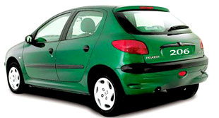 Peugeot 206 rear view