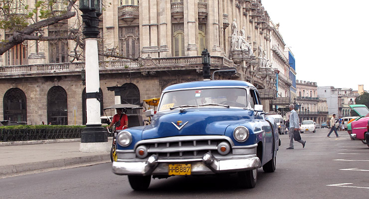 notice unique classic pre1959 American cars Havana's Taxi Historic cars
