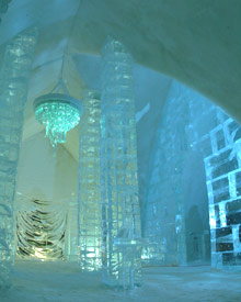 Ice Hotel lobby