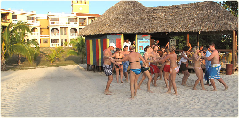 Dancing on the beach